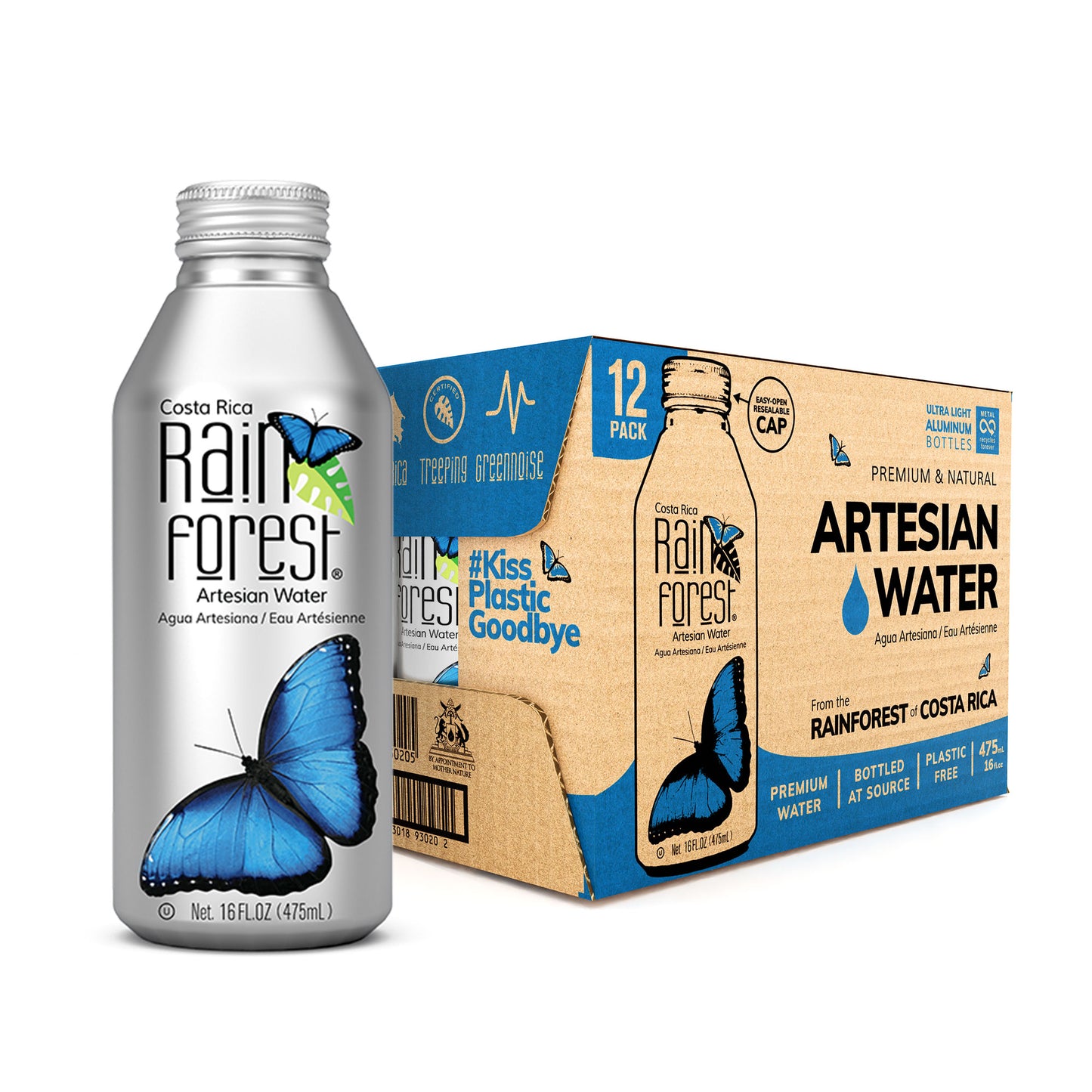 RainForest Artesian Water BottleCan 16oz