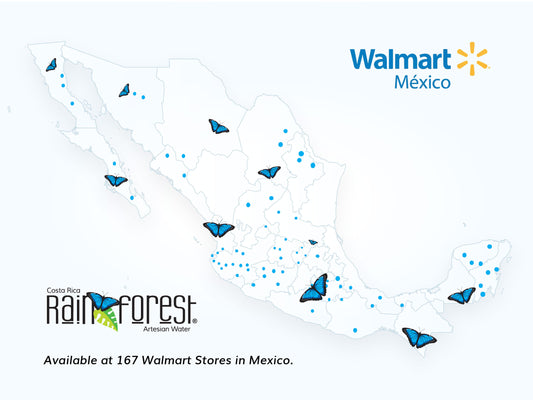 RainForest is now available at 167 Walmart stores in México.