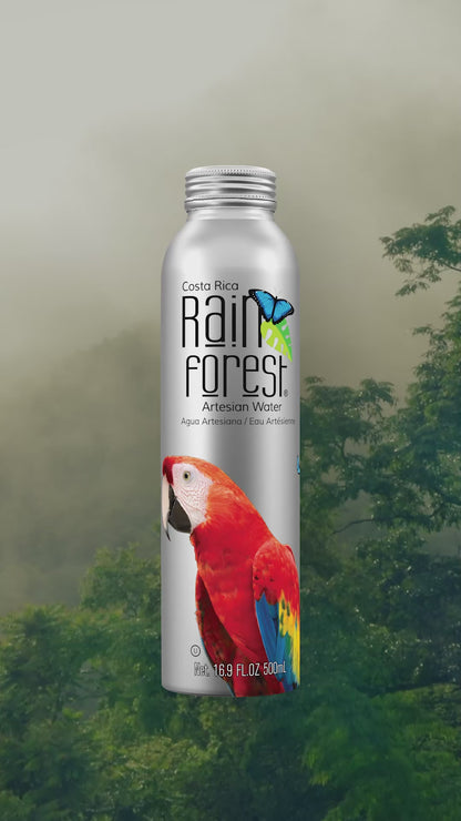 RainForest Agua Artesiana Botella Aluminio Reusable 500mL