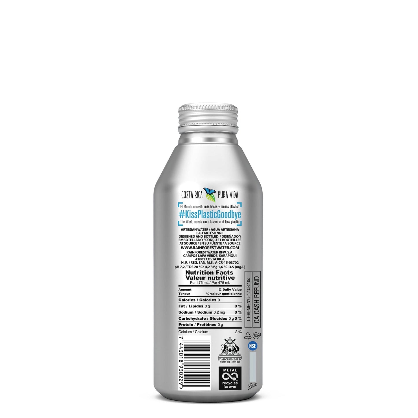 [Wholesale] RainForest Artesian Water Aluminum BottleCan 475 mL