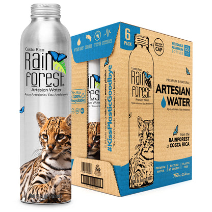 RainForest Artesian Water Reusable Aluminum Bottle 750mL